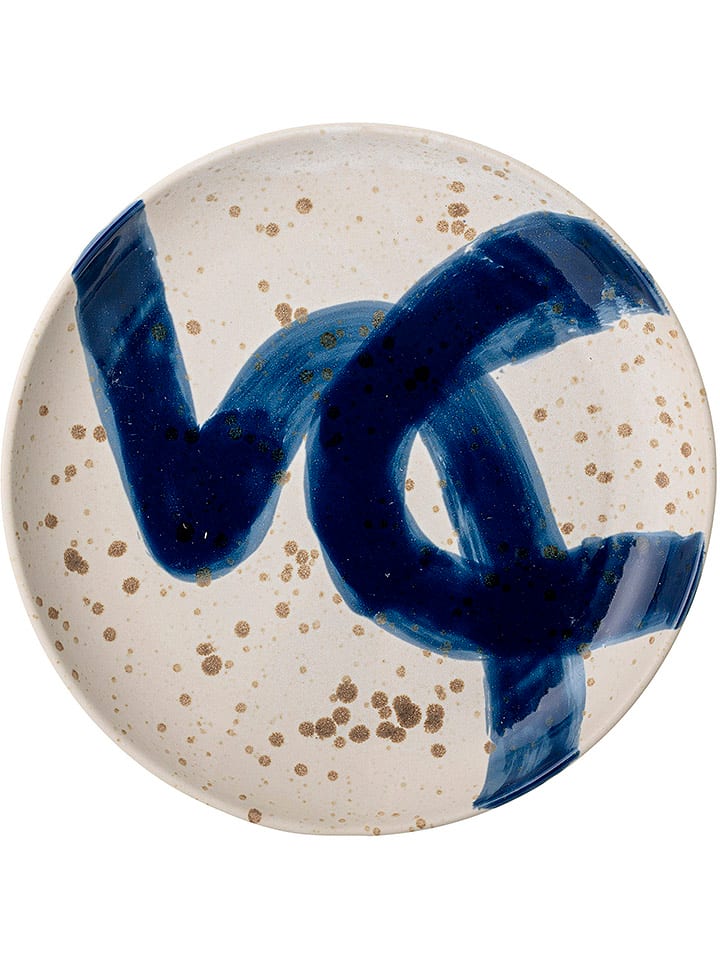 Bloomingville Dekoracja ścienna "Ozcar" w kolorze biało-niebieskim - Ø 30 cm rozmiar: onesize