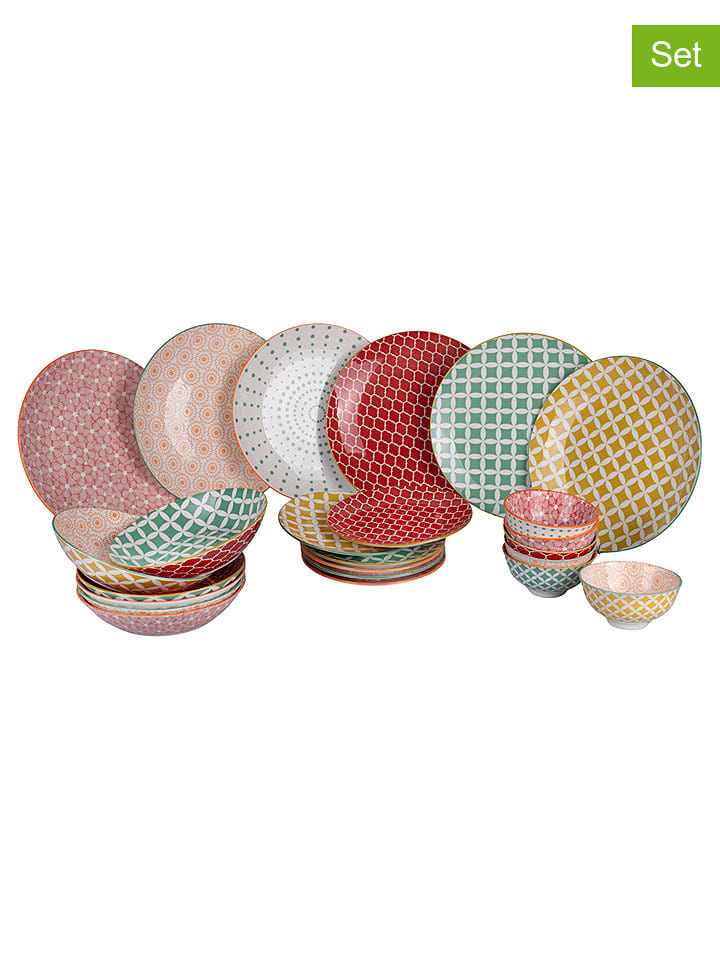 Villa d´Este 24-częściowy zestaw talerzy "Confusion" ze wzorem rozmiar: onesize