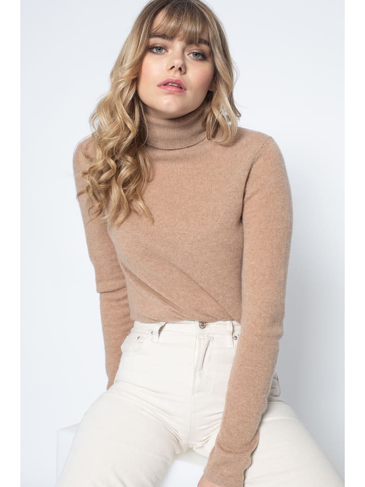 Perfect Cashmere Kaszmirowy golf "Ashley" w kolorze beżowym rozmiar: S