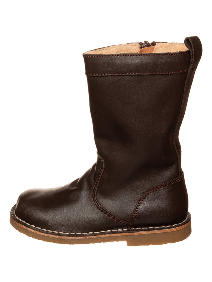 kmins Skórzane kozaki w kolorze ciemnobrązowym rozmiar: 36