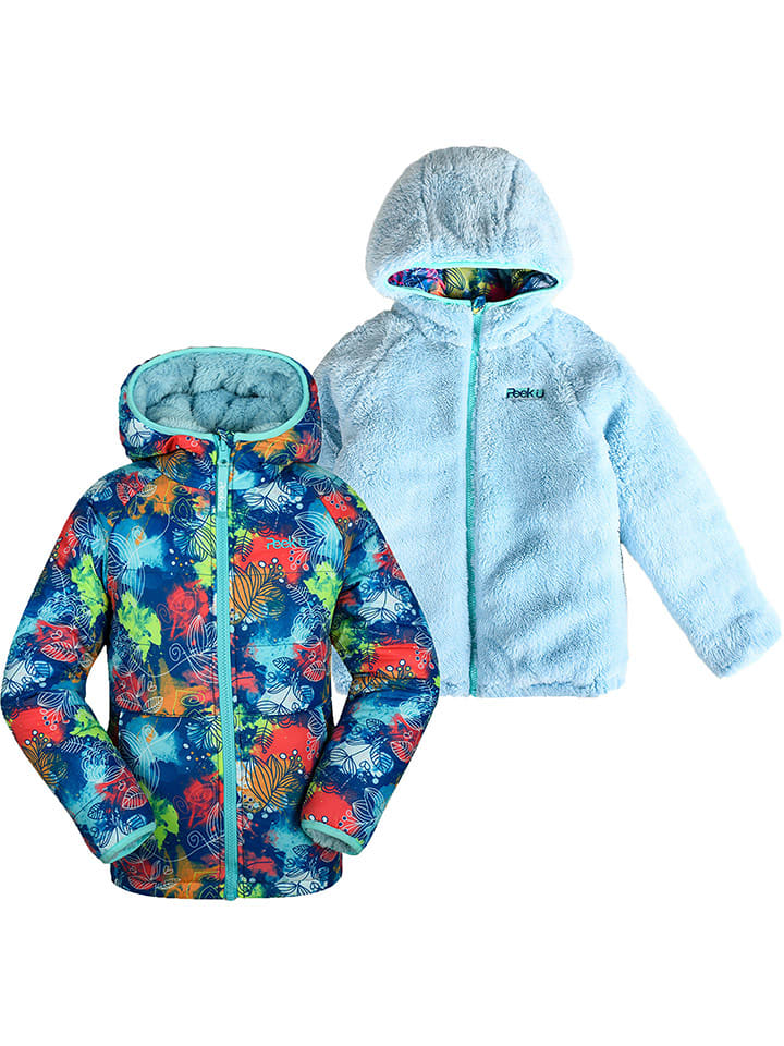 Peek U Dwustronna kurtka pikowana "Meadow" w kolorze niebiesko-błękitnym rozmiar: 110