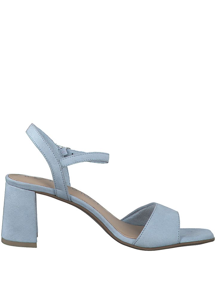 Marco Tozzi Sandały w kolorze błękitnym na obcasie rozmiar: 40