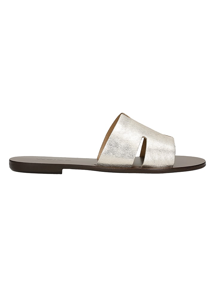 Wojas Skórzane klapki w kolorze złotym rozmiar: 36