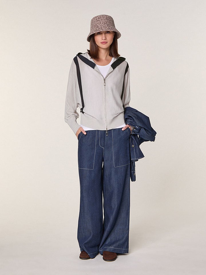 Rodier Wełniany kardigan w kolorze kremowym rozmiar: S