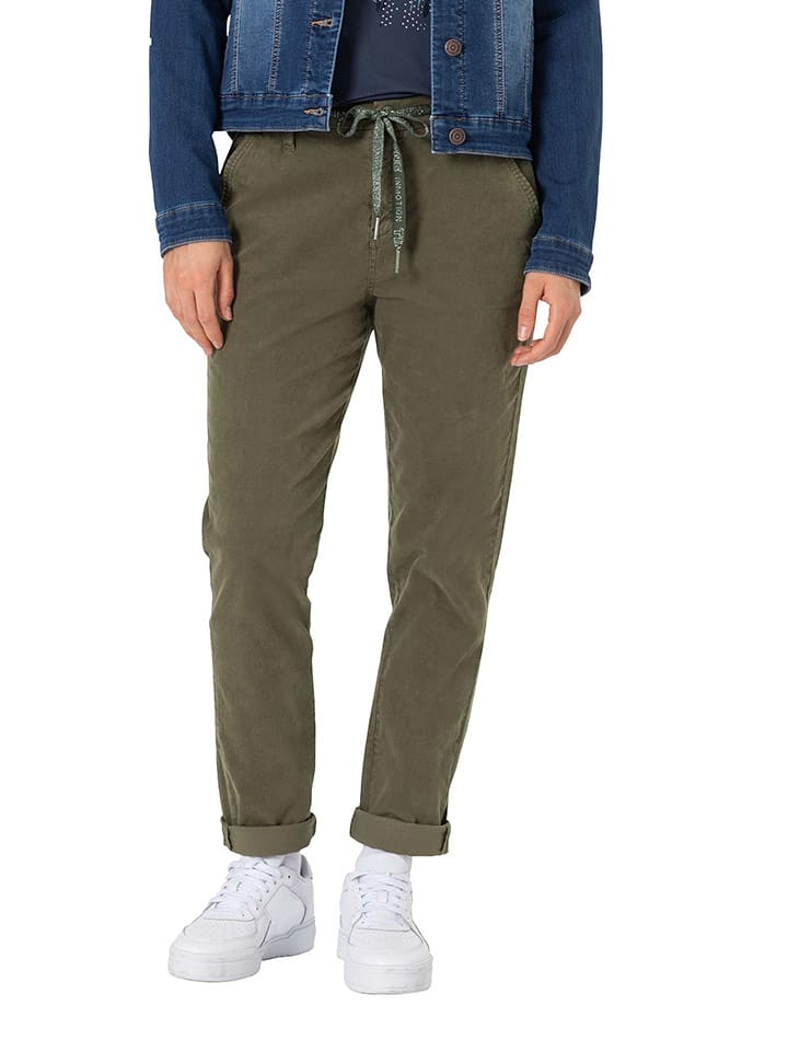 Timezone Spodnie "Ryleigh" w kolorze khaki rozmiar: W31