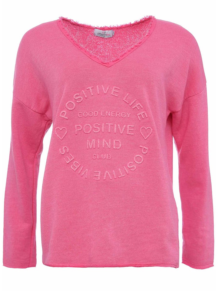Zwillingsherz Bluza "Positive Mind" w kolorze różowym rozmiar: S/M