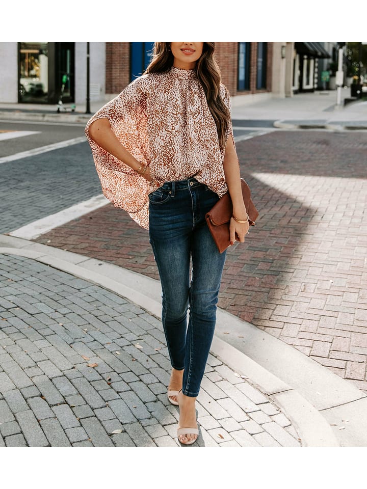 Milan Kiss Bluzka w kolorze kremowo-jasnobrązowym rozmiar: XL