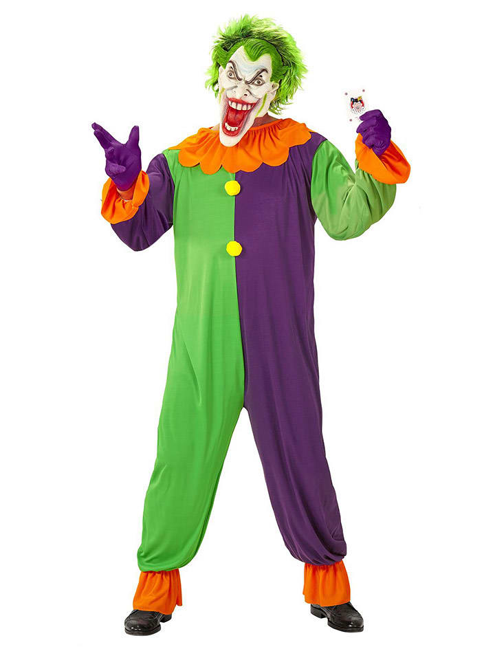 Widmann 2-częściowy kostium "EVIL JOKER" w kolorze fioletowo-zielonym rozmiar: M