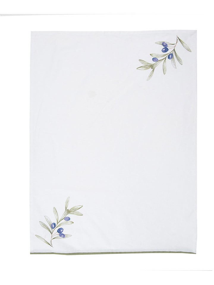 Clayre & Eef Ścierka w kolorze białym do naczyń - dł. 70 x 50 cm rozmiar: onesize