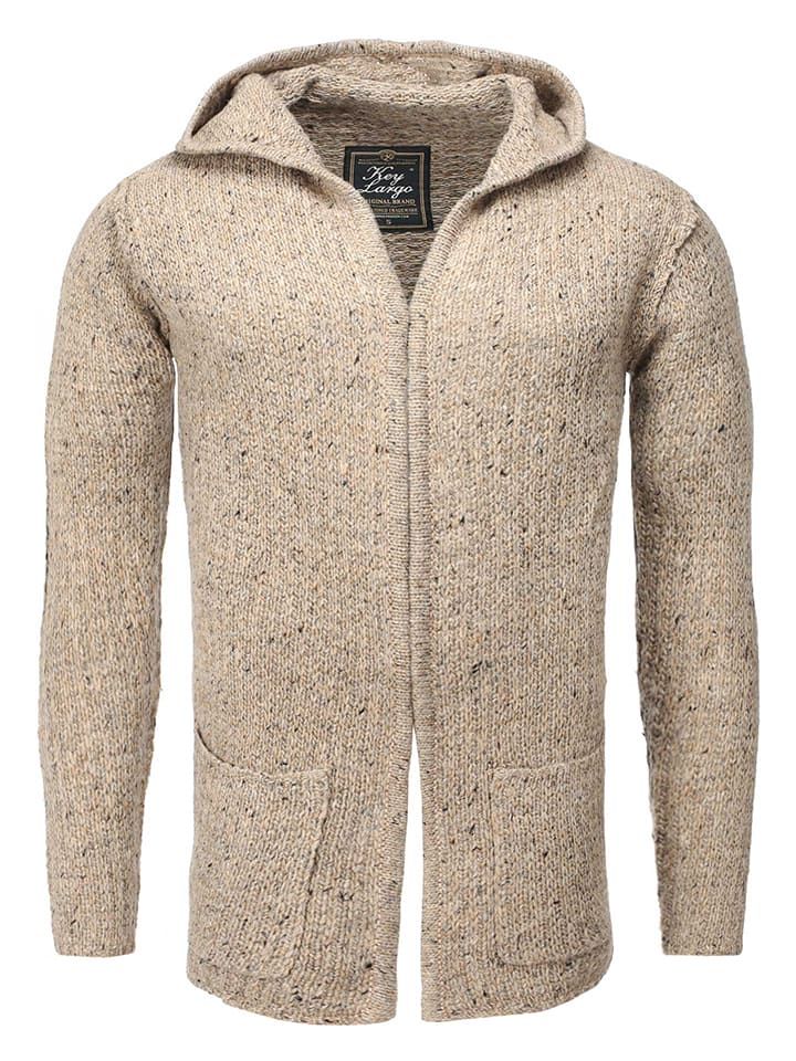 KEY LARGO Kardigan "Terry" w kolorze beżowym rozmiar: M