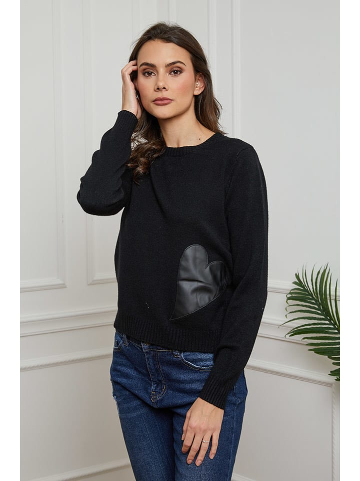 Joséfine Sweter "Sidney" w kolorze czarnym rozmiar: M