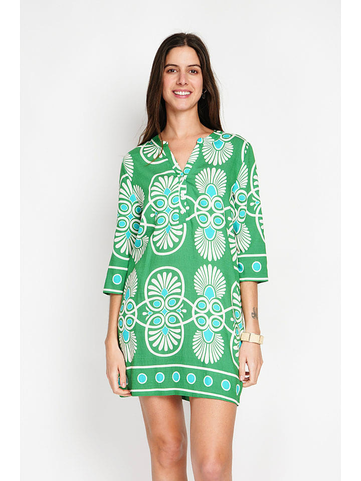 William de Faye Sukienka w kolorze zielono-białym rozmiar: 40