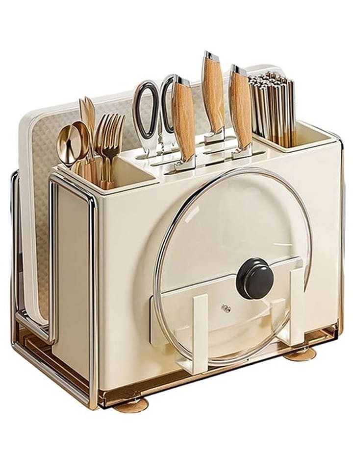 Joybos Organizer kuchenny w kolorze kremowo-srebrnym - 26 x 24 x 14 cm rozmiar: onesize