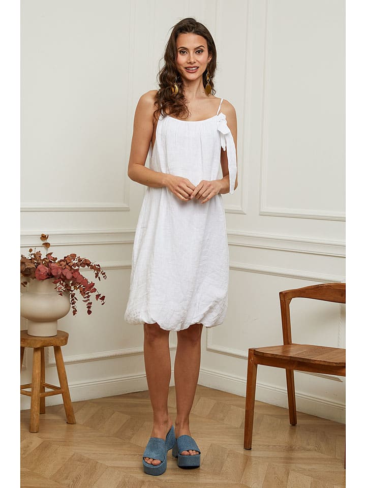 Plume Lniana sukienka "Caspar" w kolorze białym rozmiar: M