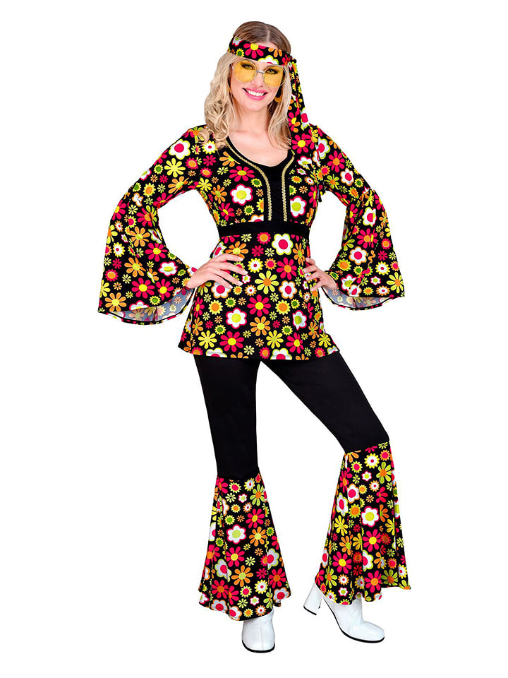 Carnival Party 3-częściowy kostium w kolorze czarnym ze wzorem rozmiar: XS