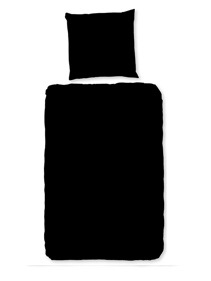 Pure Komplet pościeli w kolorze czarnym z mikrofibry rozmiar: 155x220 cm