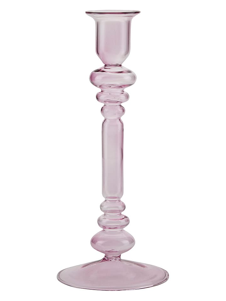 Bahne Świecznik w kolorze jasnoróżowym - (W)28,5 x Ø 8,5 cm rozmiar: onesize