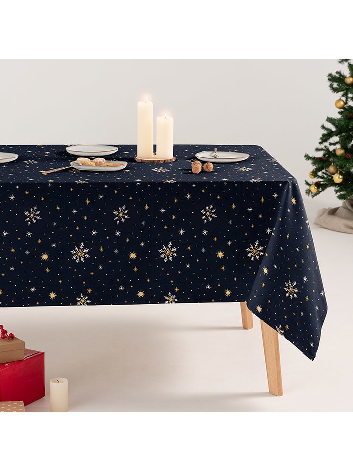 GAMUSI Obrus "Snerry" w kolorze granatowo-złotym rozmiar: 160x240 cm