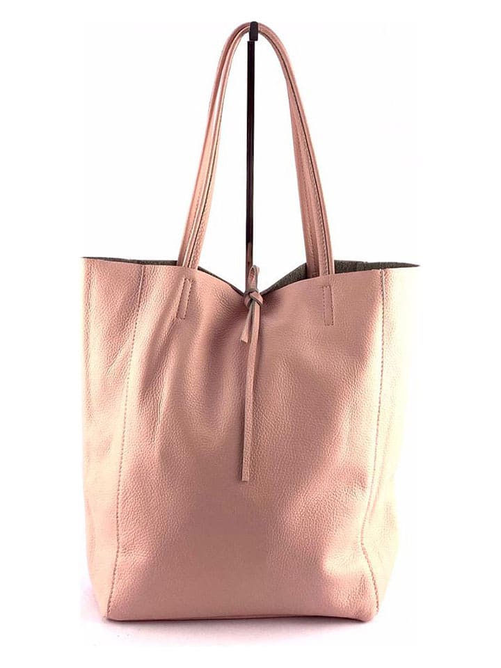 Marlon Skórzany shopper bag w kolorze jasnoróżowym - 37 x 40 x 12 cm rozmiar: onesize