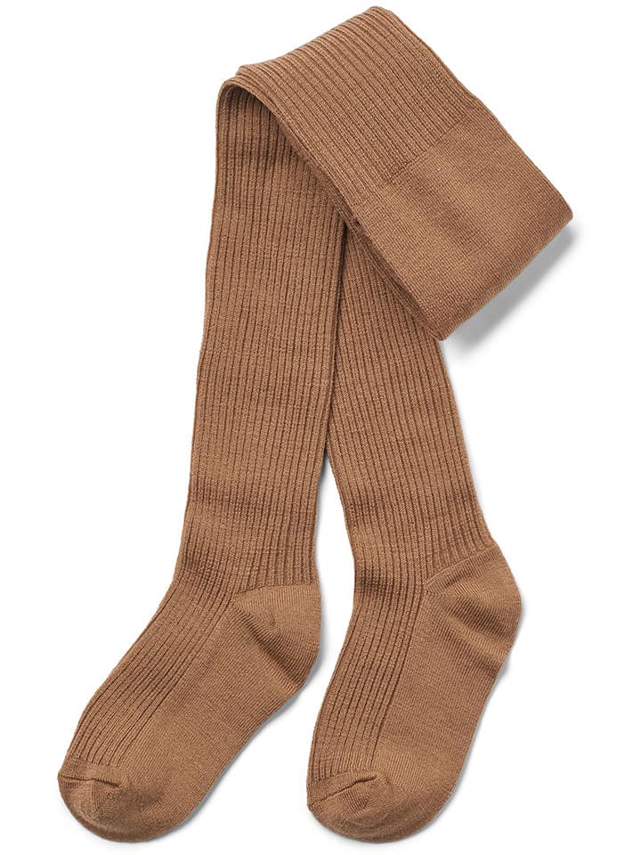 Wheat Wełniane rajstopy w kolorze jasnobrązowym rozmiar: 98/104