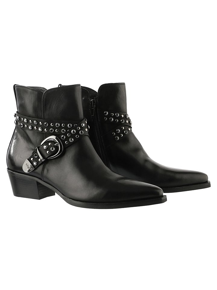 Högl Skórzane botki "Tyla" w kolorze czarnym rozmiar: 40