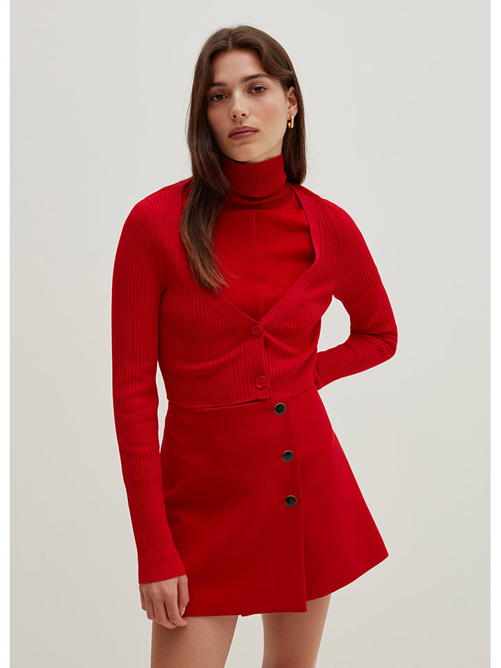 STEFANEL Kardigan w kolorze czerwonym rozmiar: XS