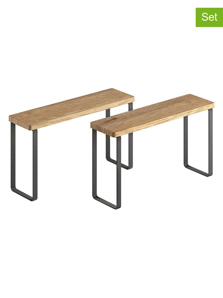 metaltex Regały (2 szt.) w kolorze jasnobrązowym na przyprawy - 27 x 16 x 8 cm rozmiar: onesize