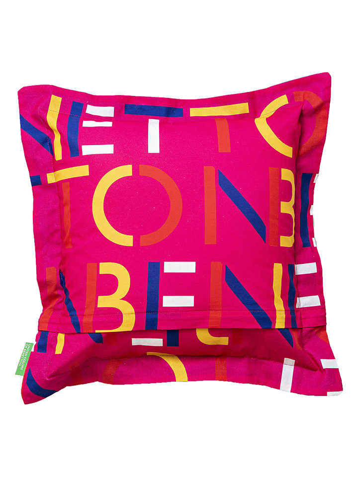 Benetton Poduszka w kolorze różowym rozmiar: 40x40 cm