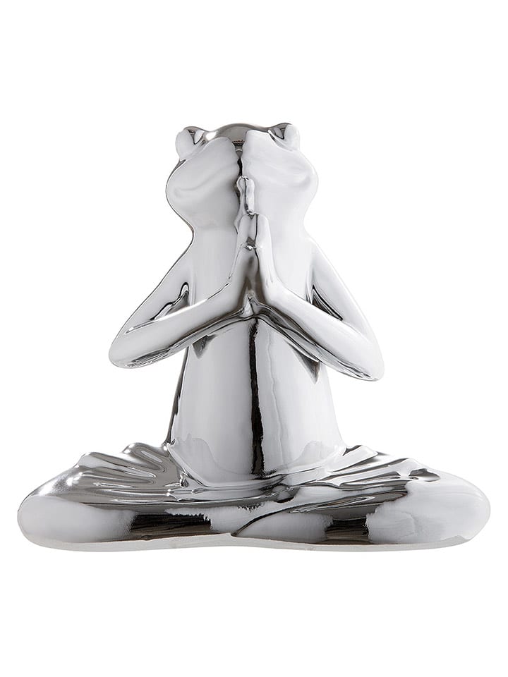 GILDE Figurka dekoracyjna "Henry" w kolorze srebrnym - 21 x 20 cm rozmiar: onesize