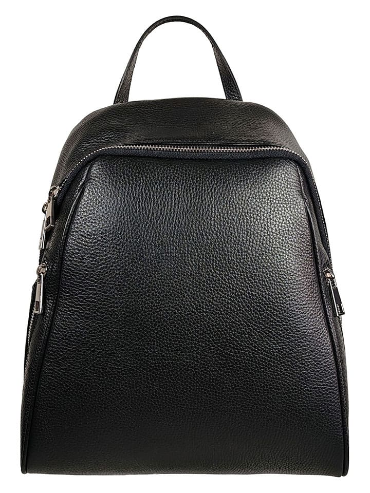 Florence Bags Skórzany plecak "Lacona" w kolorze czarnym - 34 x 28 x 16 cm rozmiar: onesize