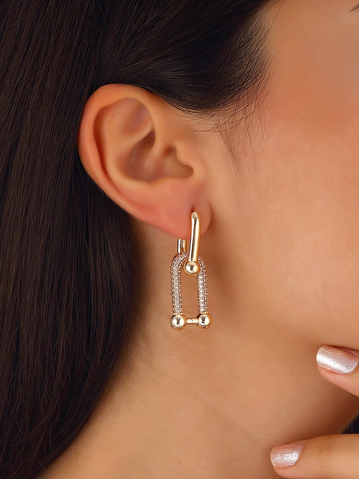 Nakkash Pozłacane kolczyki z cyrkoniami rozmiar: onesize