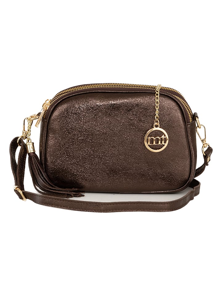 Mia Tomazzi Skórzana torebka "Gradisca" w kolorze ciemnobrązowym - 22 x 16 x 7 cm rozmiar: onesize