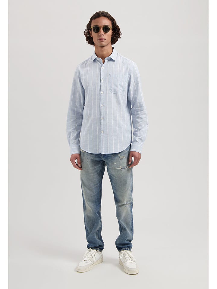 DSTREZZED Koszula w kolorze błękitno-białym rozmiar: M