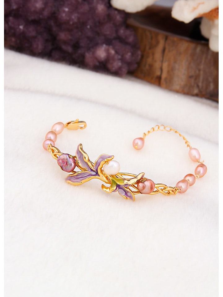 L'Atelier de Gaia Pozłacana bransoletka z perłami rozmiar: onesize