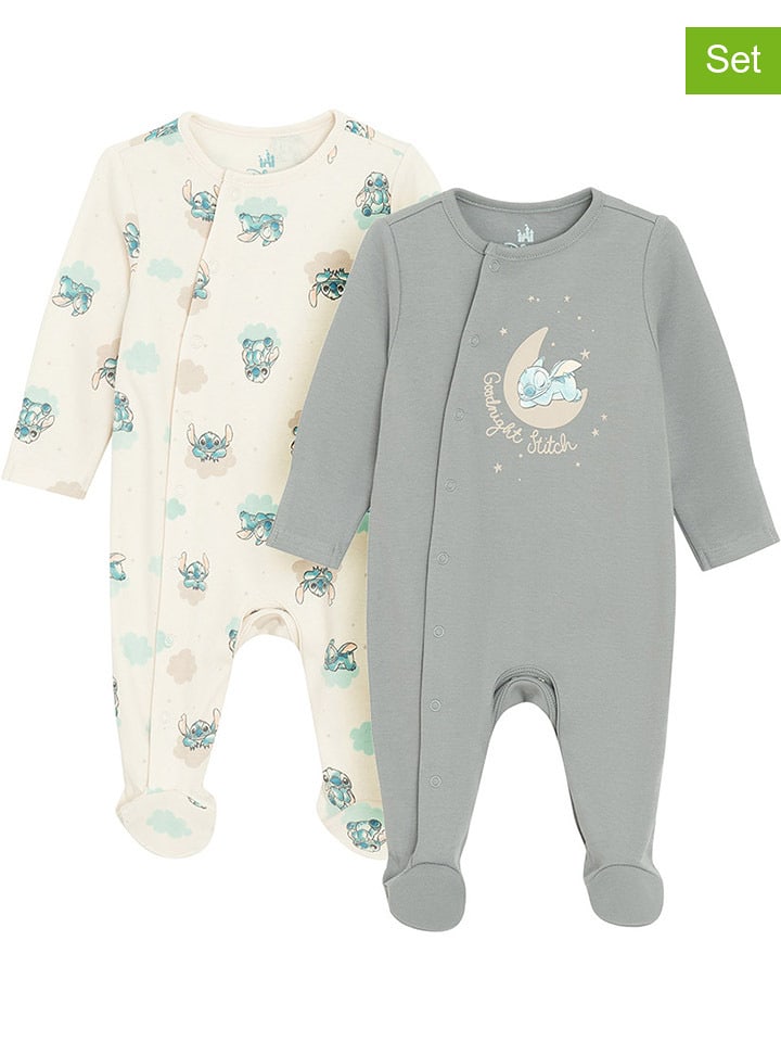 COOL CLUB Śpioszki (2 szt.) w kolorze kremowym i szarym rozmiar: 56