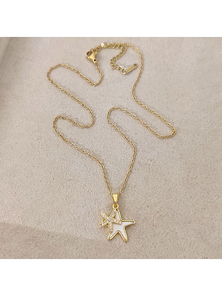 Nakkash Pozłacany naszyjnik z zawieszką - dł. 42 cm rozmiar: onesize