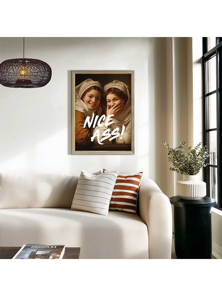 Orangewallz Druk artystyczny "Nice Butt" w ramce rozmiar: 50x70 cm
