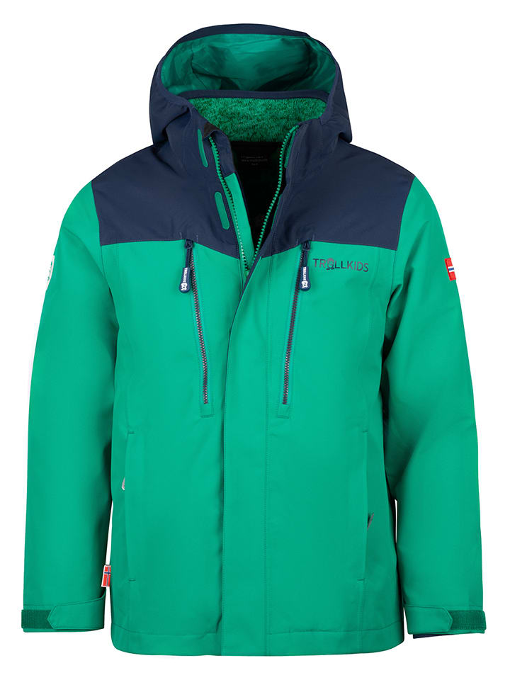 Trollkids Kurtka funkcyjna 3w1 "Preikestolen" w kolorze zielonym rozmiar: 104