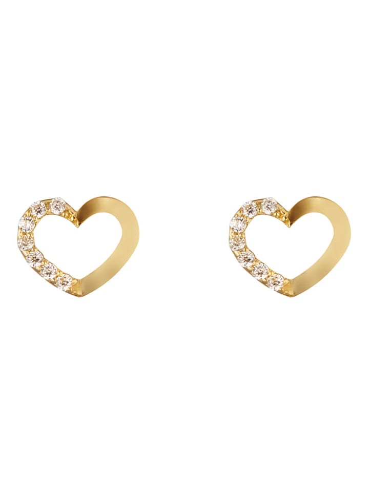 OR ÉCLAT Złote kolczyki-wkrętki "Only You" z cyrkoniami rozmiar: onesize