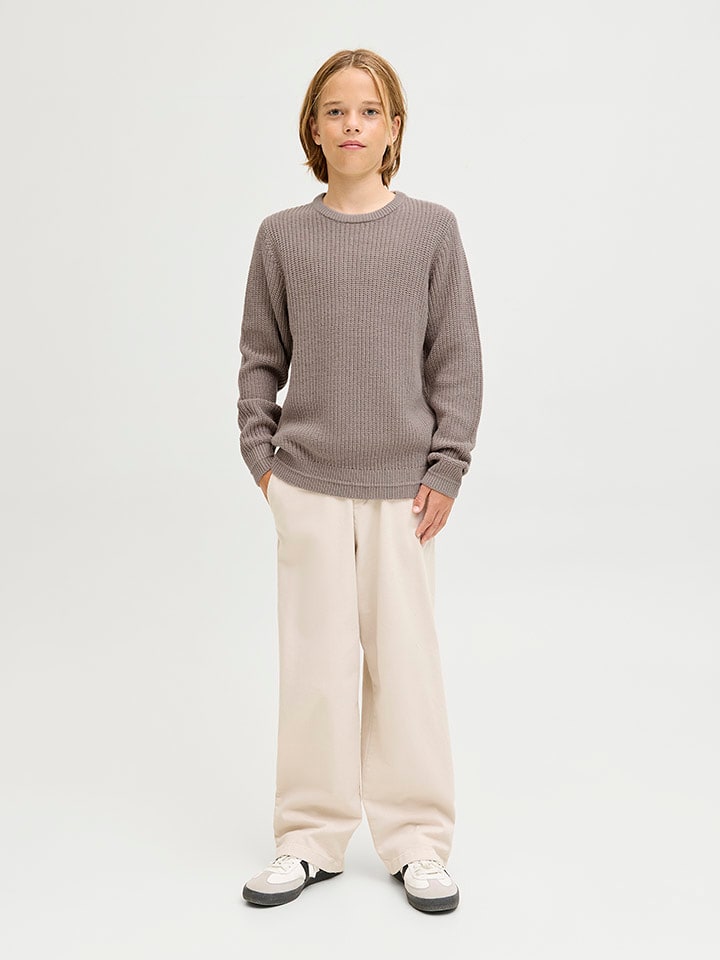 JACK & JONES Junior Sweter "Kaito" w kolorze beżowym rozmiar: 140