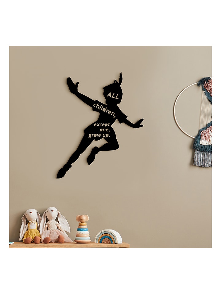 hippodino Dekoracja ścienna w kolorze czarnym - 41 x 50 cm rozmiar: onesize