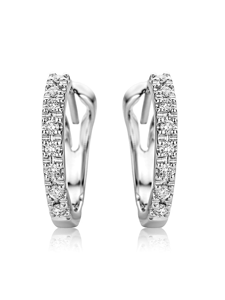 Diamant Exquis Złote kolczyki-wkrętki z diamentami rozmiar: onesize