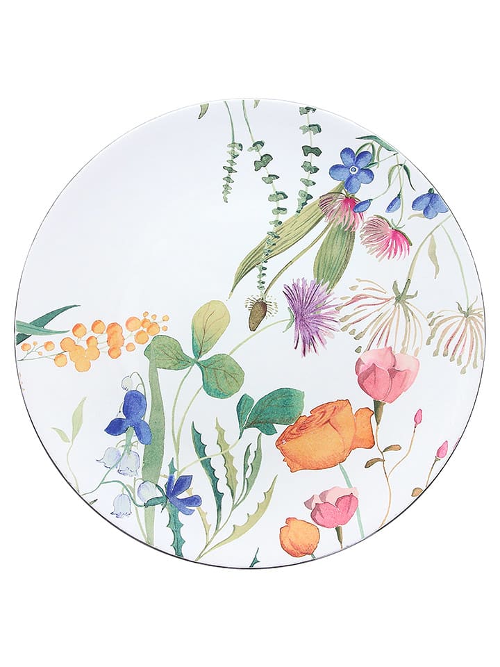 Andrea Fontebasso 1760 Talerz "Flora" w kolorze białym ze wzorem - Ø 33 cm rozmiar: onesize
