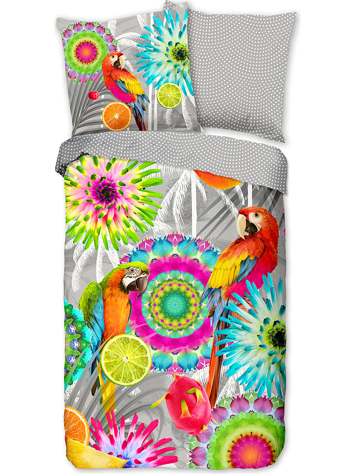 Hip Komplet pościeli satynowej "Kjenta" ze wzorem rozmiar: 200x200/220 cm