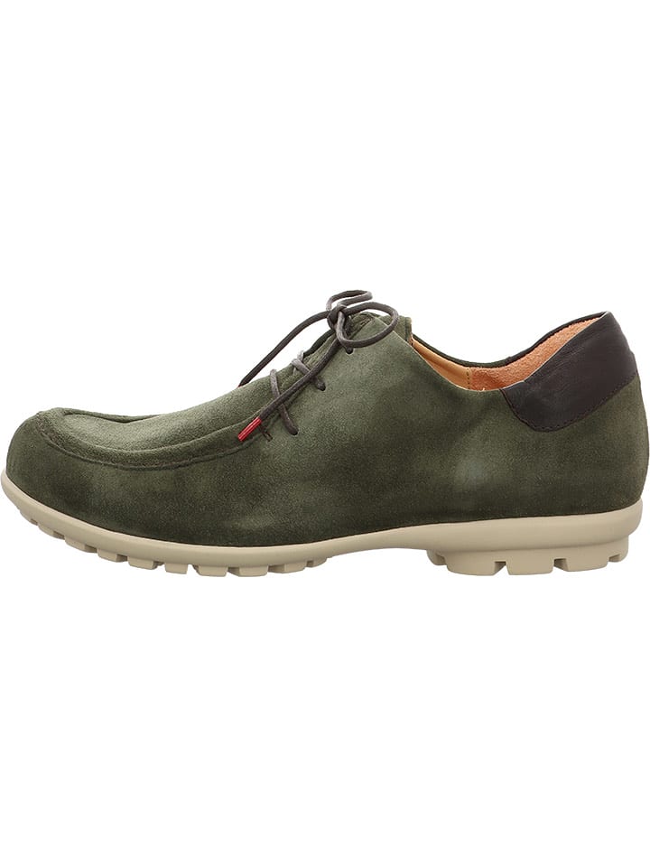 Think! Skórzane trzewiki w kolorze zielonym rozmiar: 45,5