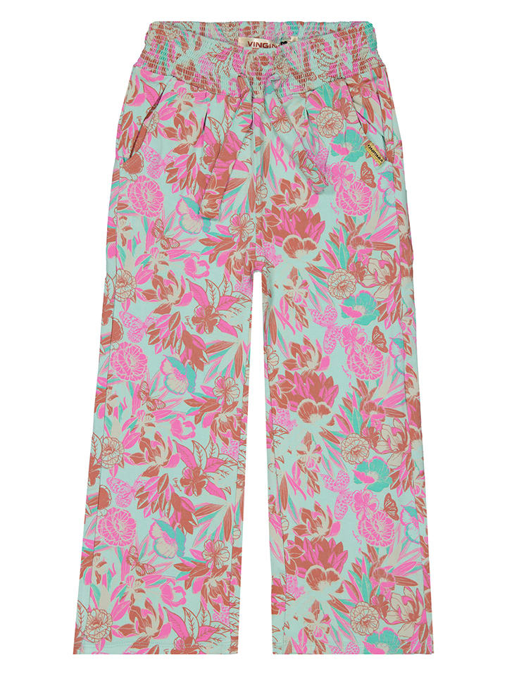 Vingino Spodnie w kolorze miętowym ze wzorem rozmiar: 86