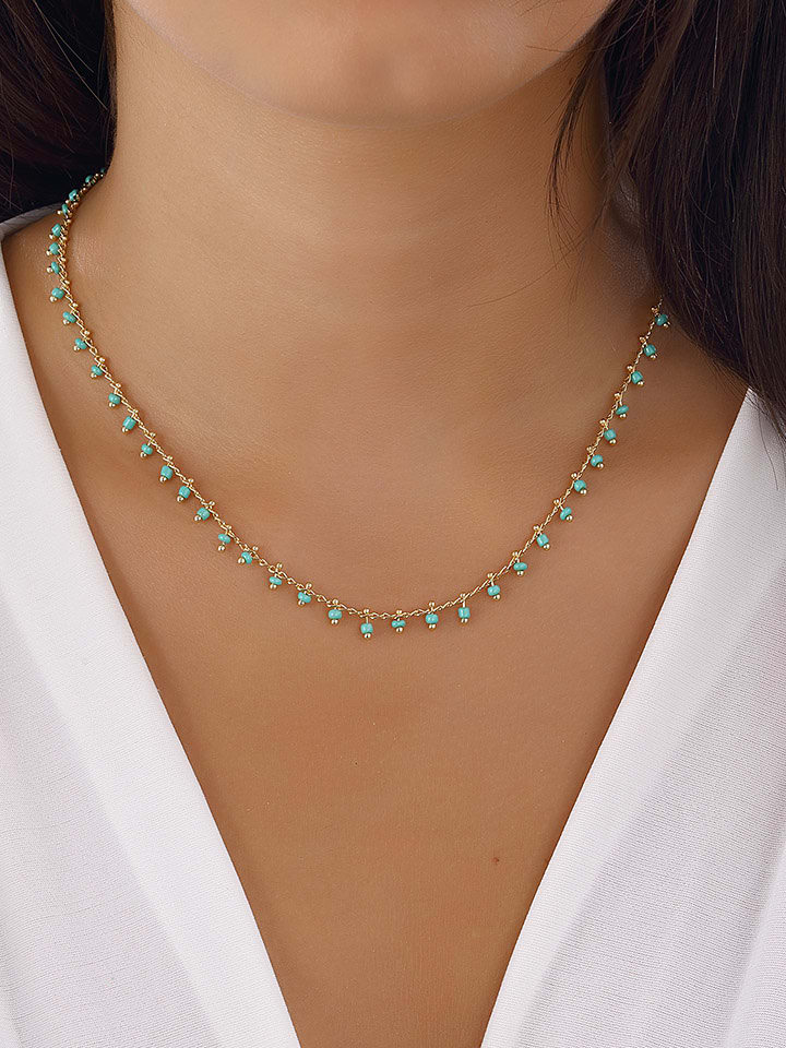 Nakkash Pozłacany naszyjnik z kryształkami rozmiar: onesize