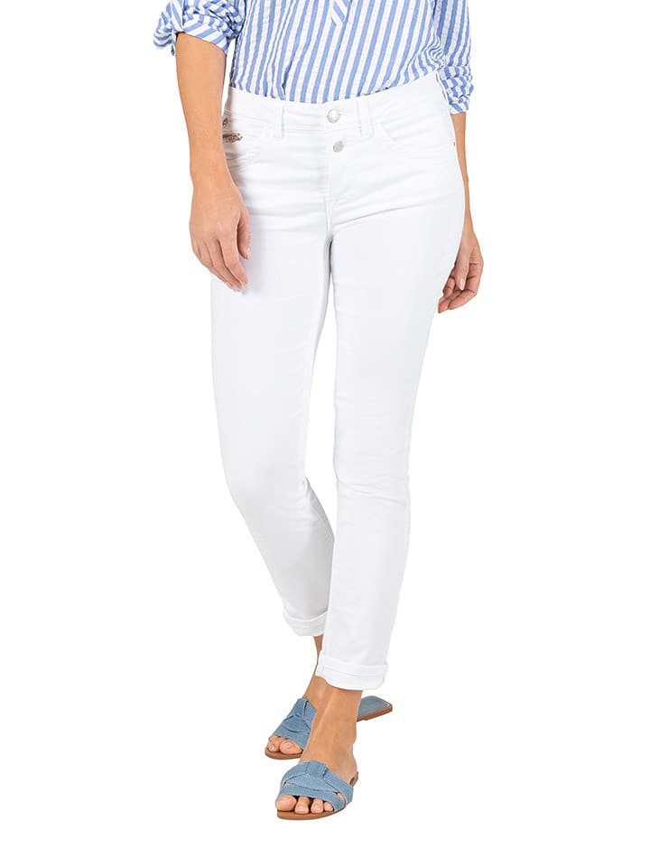 Timezone Spodnie "Nali" w kolorze białym rozmiar: W24