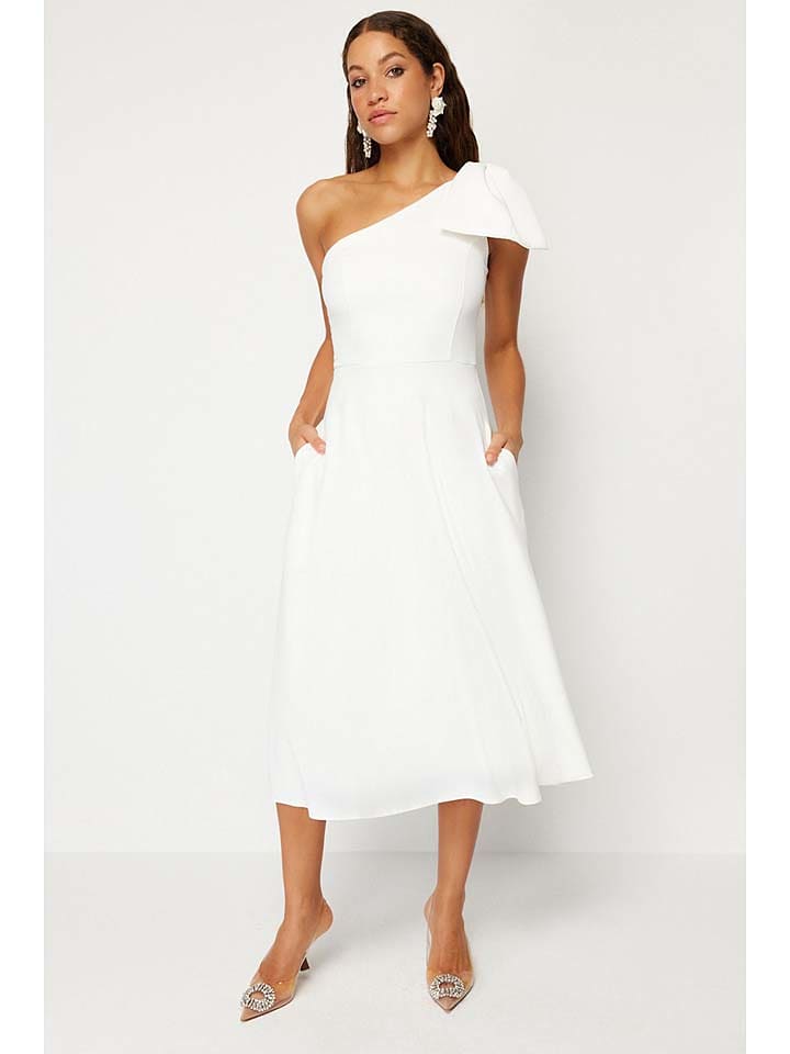 trendyol Sukienka w kolorze białym rozmiar: 42