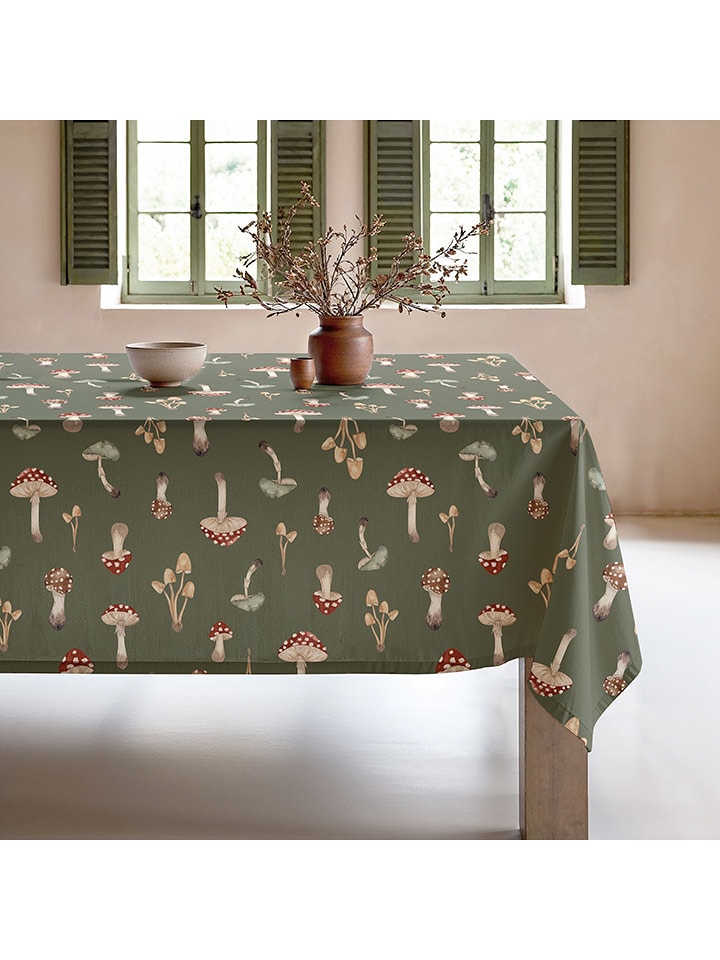 Mint Rugs Obrus "Nordic Amanita" w kolorze zielonym rozmiar: 155x155 cm